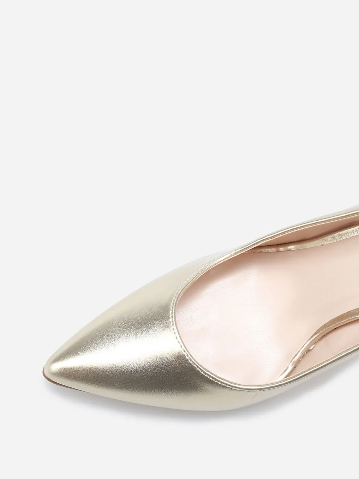 Best La Modeuse Escarpins Slingback bout pointu Doré