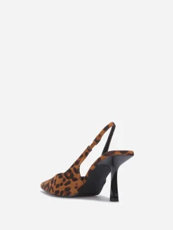 La Modeuse Escarpins slingback pointus Léopard