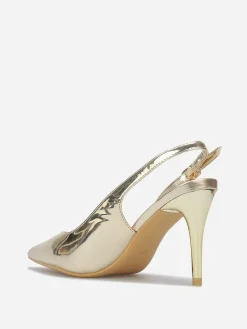 Best La Modeuse Escarpins slingback vernis Doré