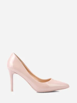 Online La Modeuse Escarpins vernis à talon aiguille Beige