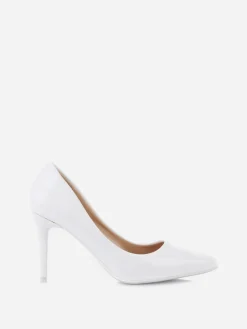 Online La Modeuse Escarpins vernis à talon aiguille Blanc