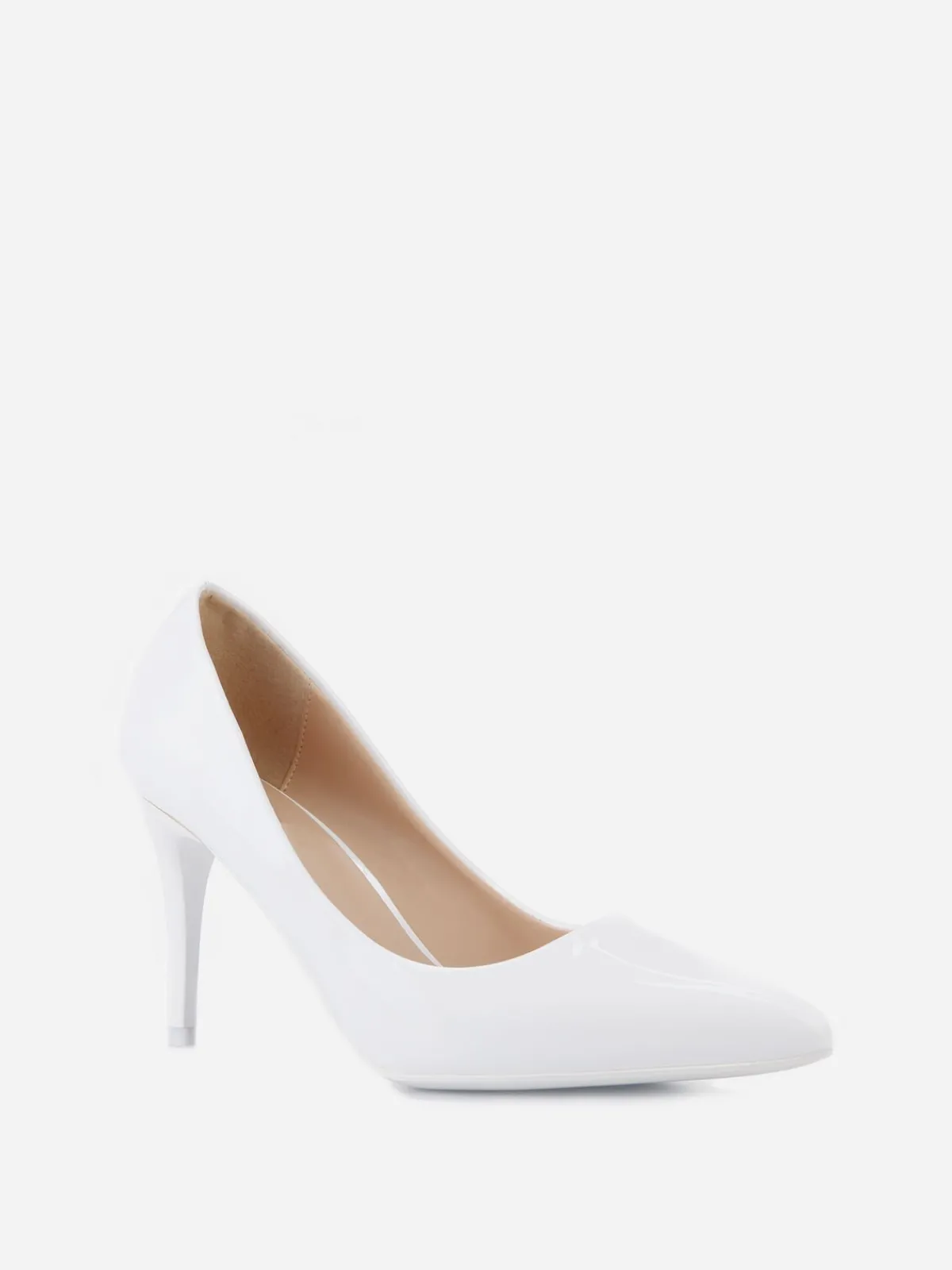 Online La Modeuse Escarpins vernis à talon aiguille Blanc