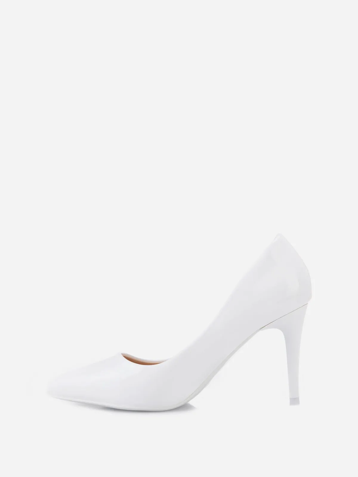 Online La Modeuse Escarpins vernis à talon aiguille Blanc