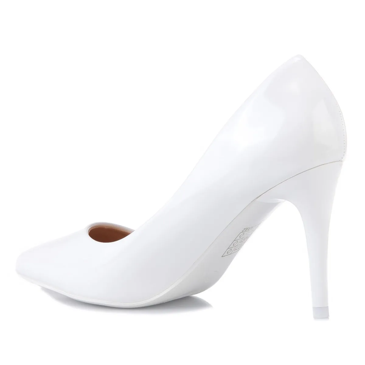 Online La Modeuse Escarpins vernis à talon aiguille Blanc