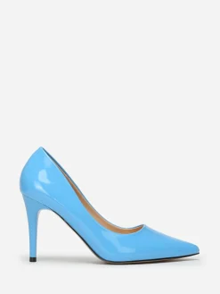 Sale La Modeuse Escarpins vernis à talon aiguille Turquoise