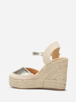 Best La Modeuse Espadrilles compensées à bride Doré