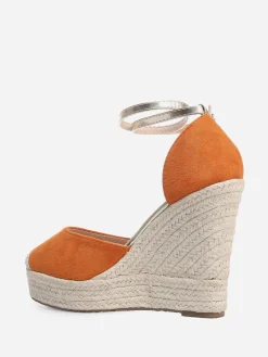 New La Modeuse Espadrilles compensées  avec bride Orange