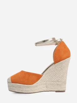 New La Modeuse Espadrilles compensées  avec bride Orange