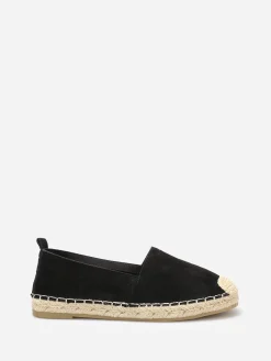Online La Modeuse Espadrilles en suédine à bout carré Noir