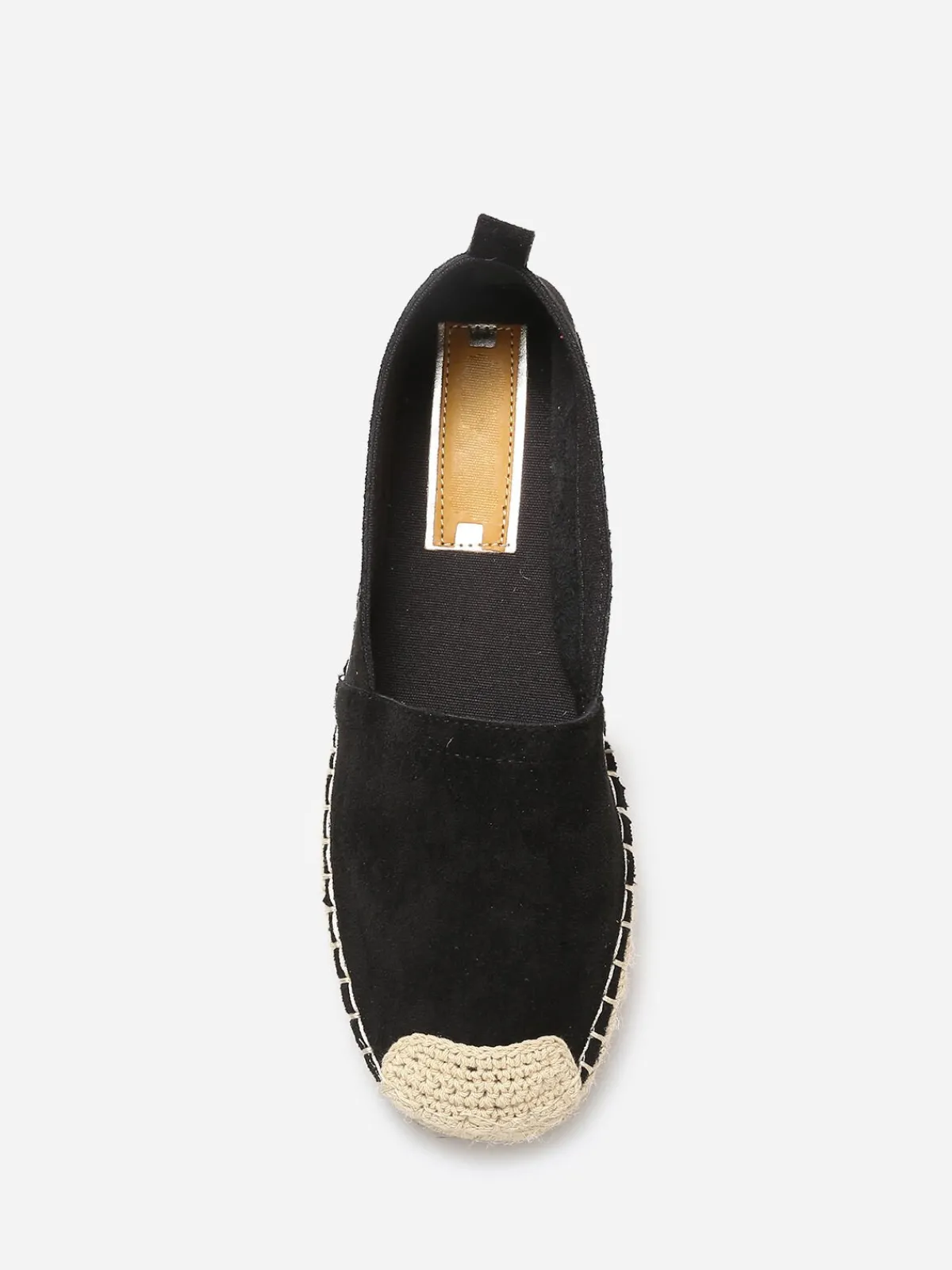 Online La Modeuse Espadrilles en suédine à bout carré Noir