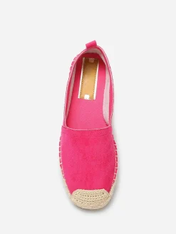 Sale La Modeuse Espadrilles en suédine à bout carré RoseBonbon