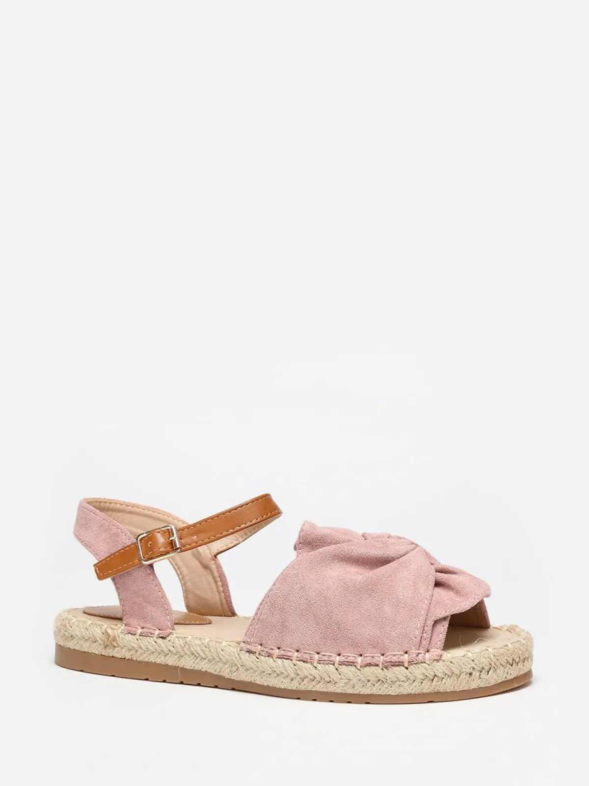 Best La Modeuse Espadrilles peep toes à bride nouée Rose