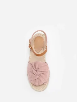 Best La Modeuse Espadrilles peep toes à bride nouée Rose