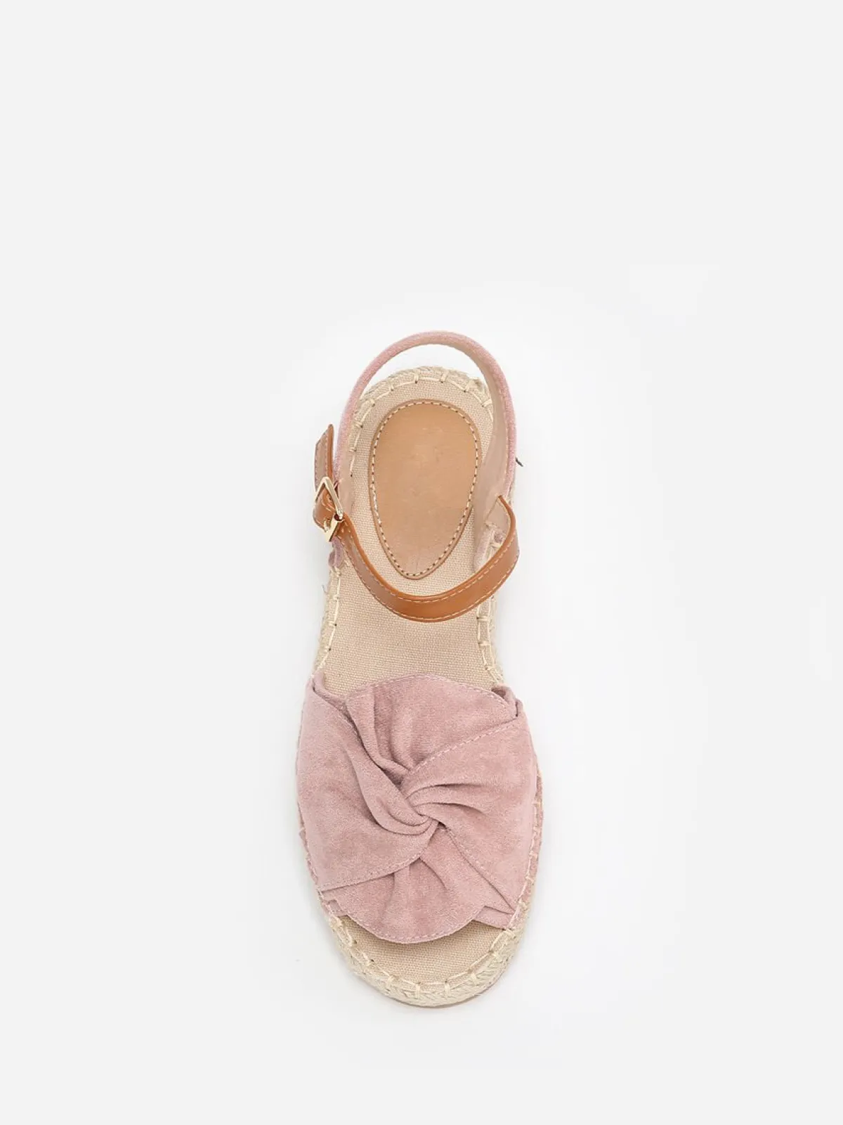 Best La Modeuse Espadrilles peep toes à bride nouée Rose