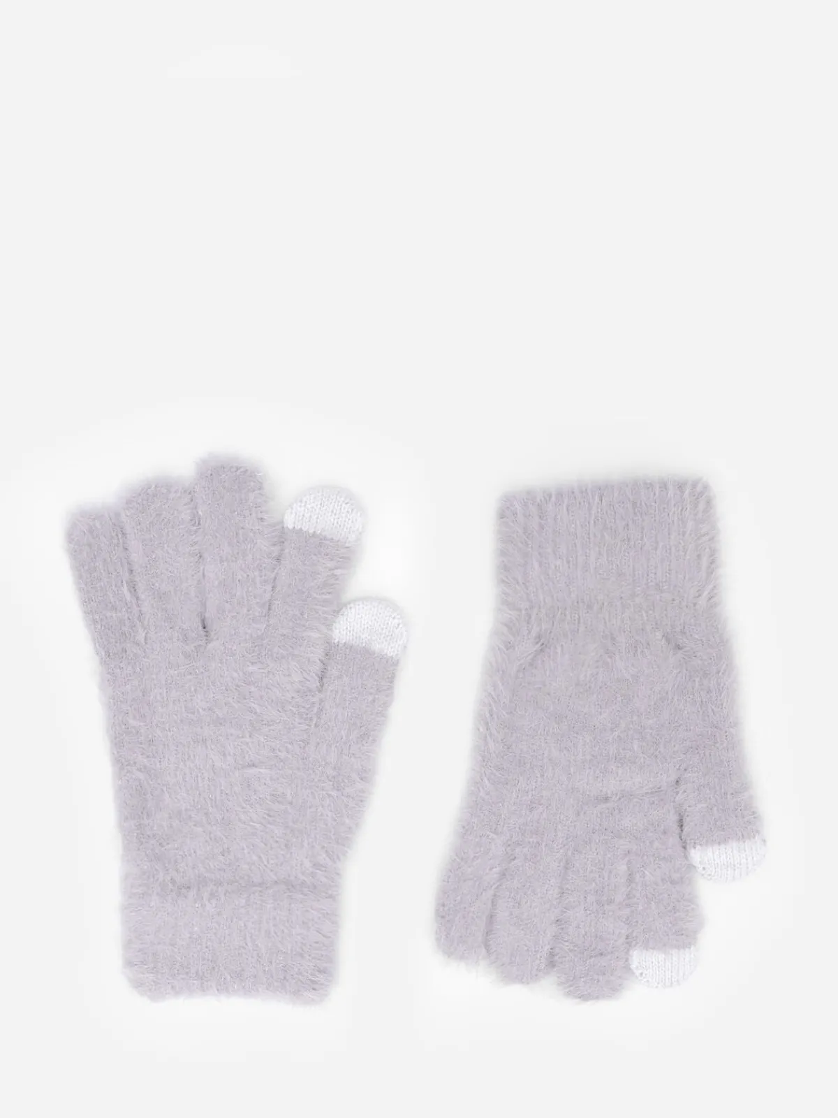 Hot La Modeuse Gants tactiles duveteux Gris