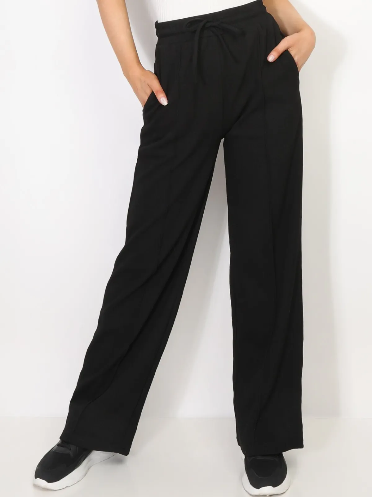 Best La Modeuse Jogging droit à coutures apparentes Noir