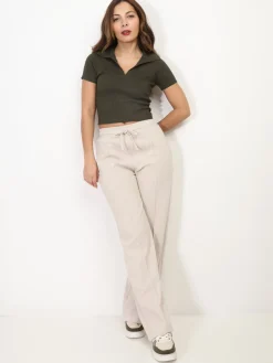 Best La Modeuse Jogging droit et coutures apparentes Beige