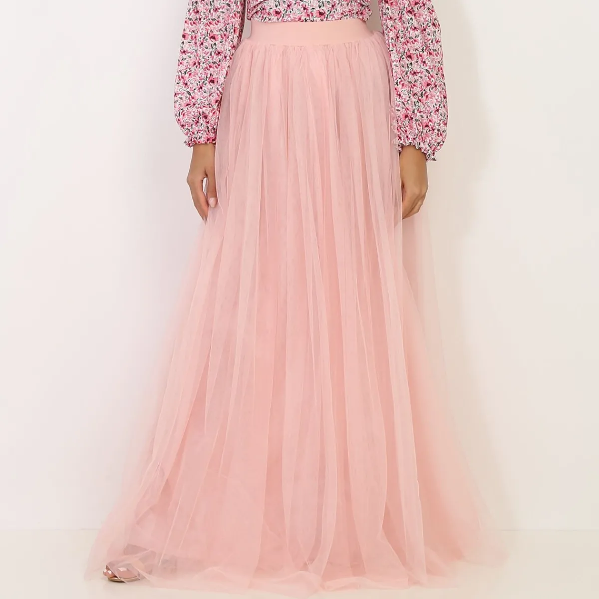 Clearance La Modeuse Jupe longue en tulle Rose