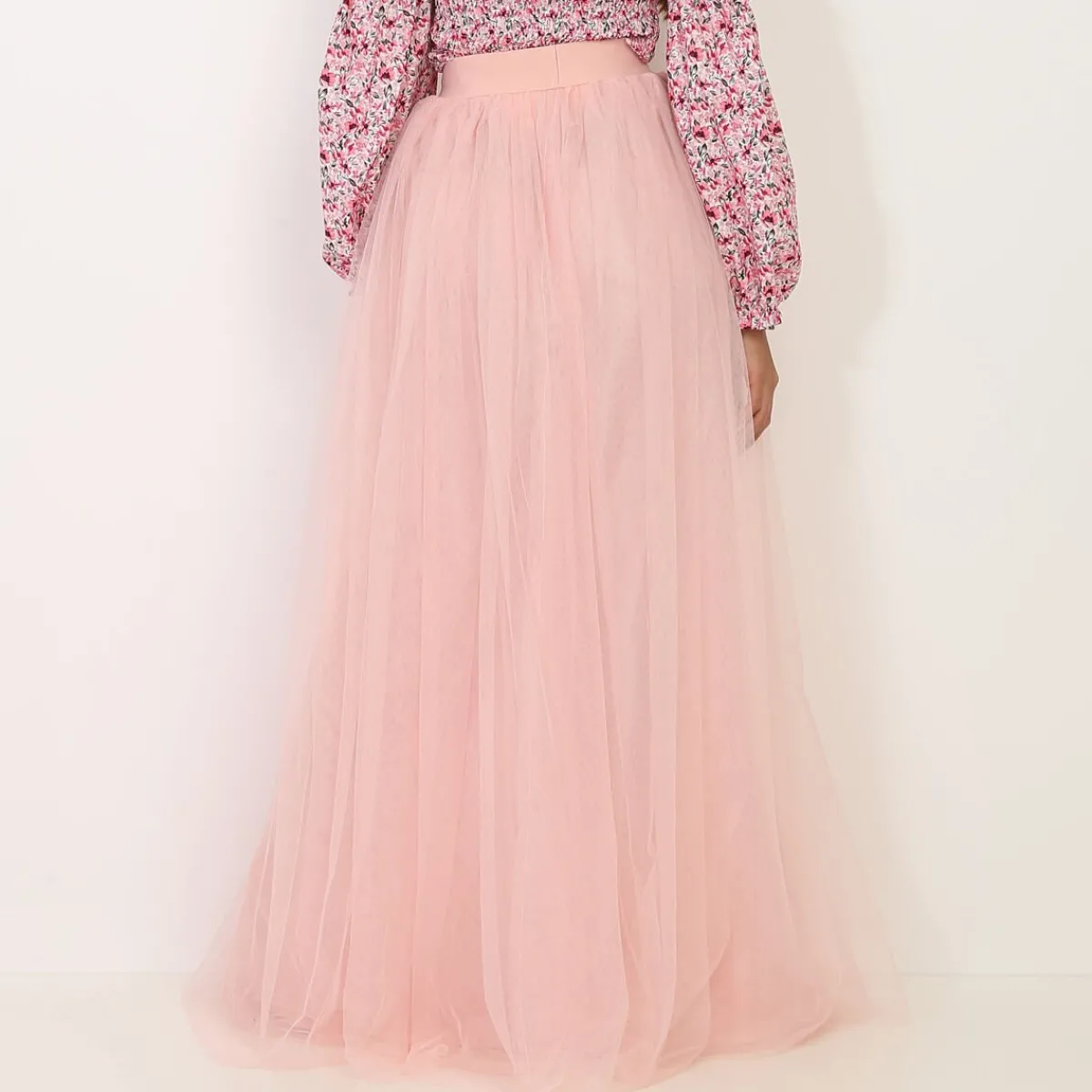 Clearance La Modeuse Jupe longue en tulle Rose