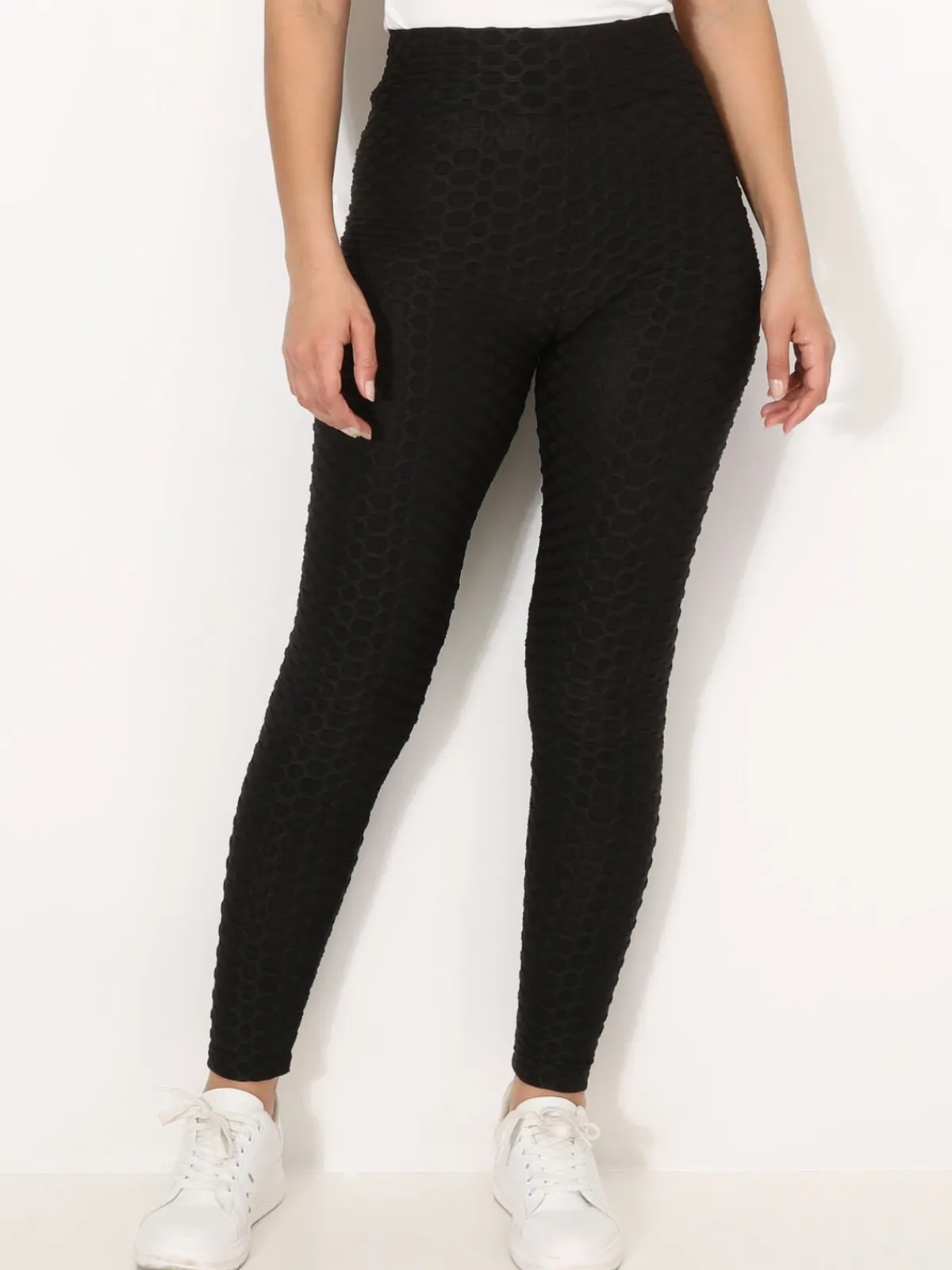 Outlet La Modeuse Legging texturé effet push-up Noir