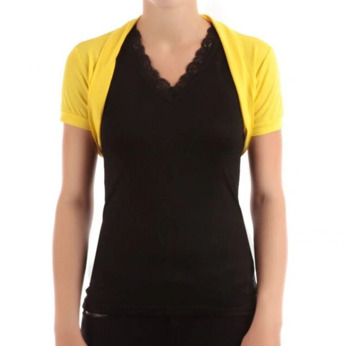 Discount La Modeuse Lot de 4 boléros basiques Multicolore