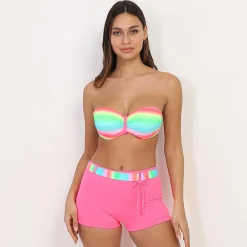Discount La Modeuse Maillot de bain 2 pièces  avec shorty Corail