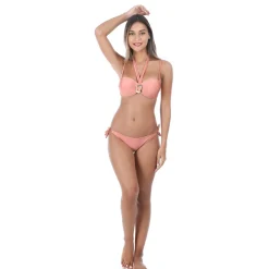 Clearance La Modeuse Maillot de bain satiné avec bijou Rose