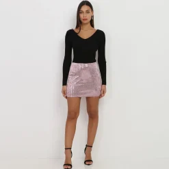 Hot La Modeuse Mini jupe à sequins Rose