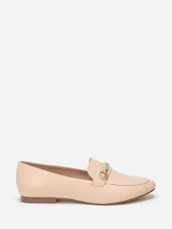 Sale La Modeuse Mocassins à bride strass Taupe
