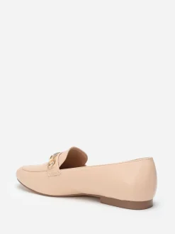 Sale La Modeuse Mocassins à bride strass Taupe