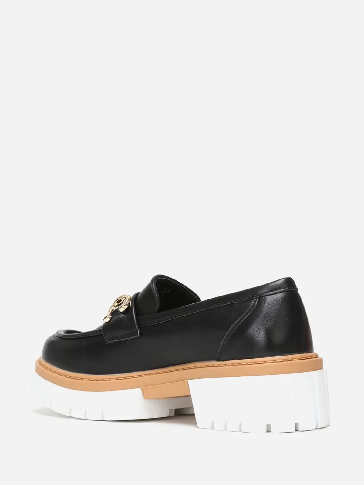 Online La Modeuse Mocassins à semelle crantée bicolore Noir