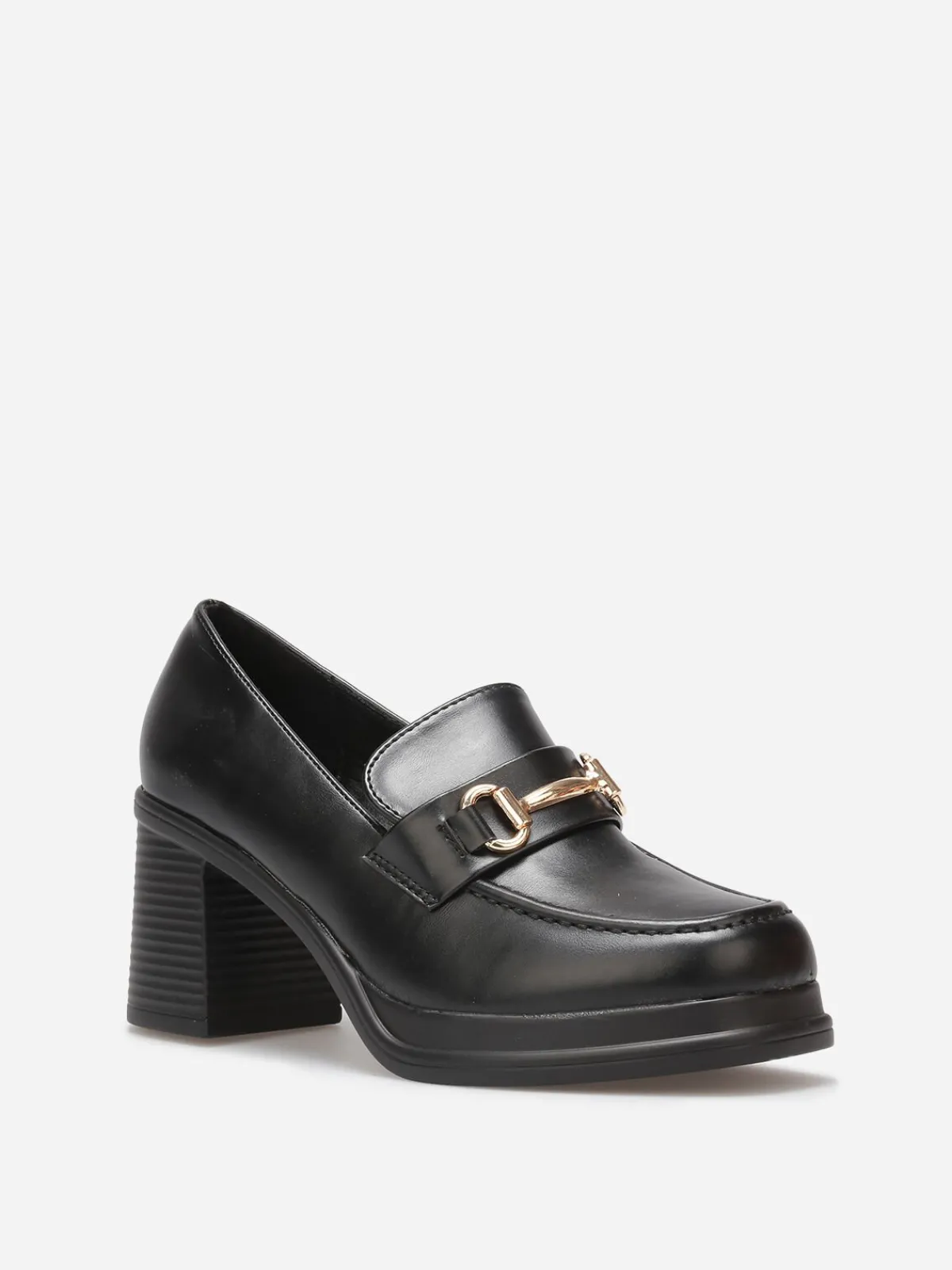 Hot La Modeuse Mocassins à talon et mors Noir