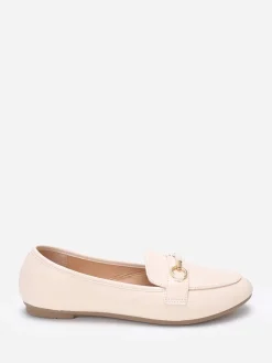 Clearance La Modeuse Mocassins arrondis à bride Beige