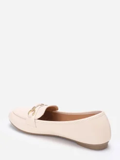 Clearance La Modeuse Mocassins arrondis à bride Beige