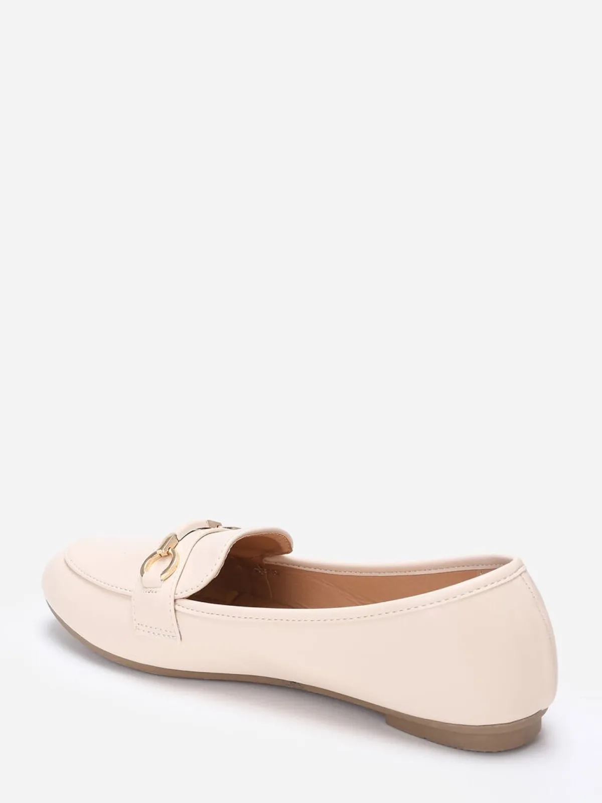 Clearance La Modeuse Mocassins arrondis à bride Beige