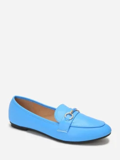 Clearance La Modeuse Mocassins arrondis  à bride Bleu