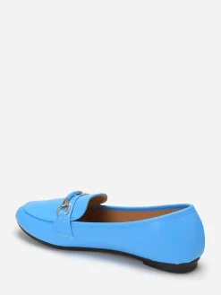 Clearance La Modeuse Mocassins arrondis  à bride Bleu