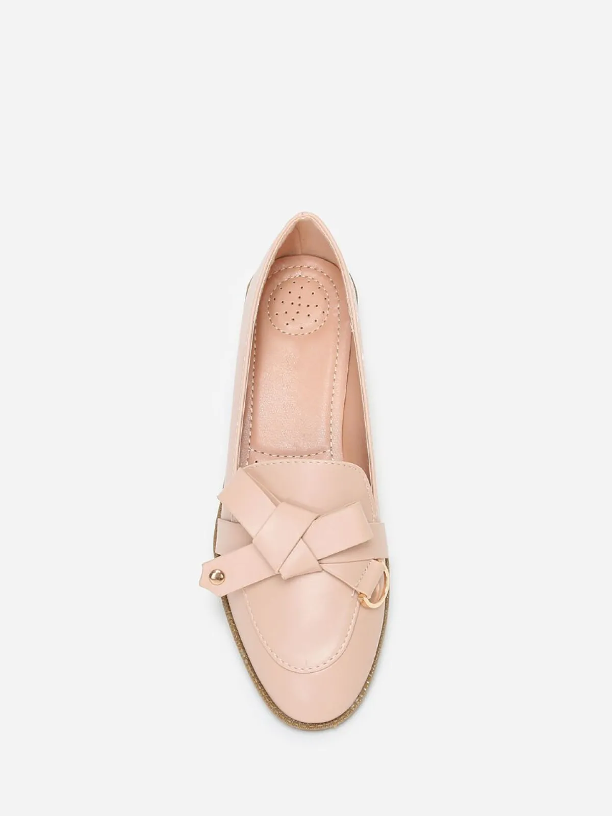 La Modeuse Mocassins avec n艙ud en simili Beige