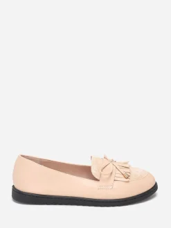 La Modeuse Mocassins bi-matières à n艙ud Beige