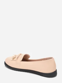 La Modeuse Mocassins bi-matières à n艙ud Beige