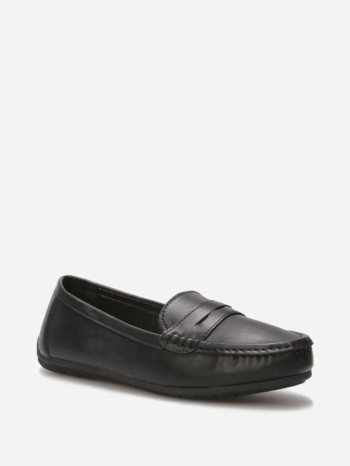 Discount La Modeuse Mocassins classiques en simili Noir