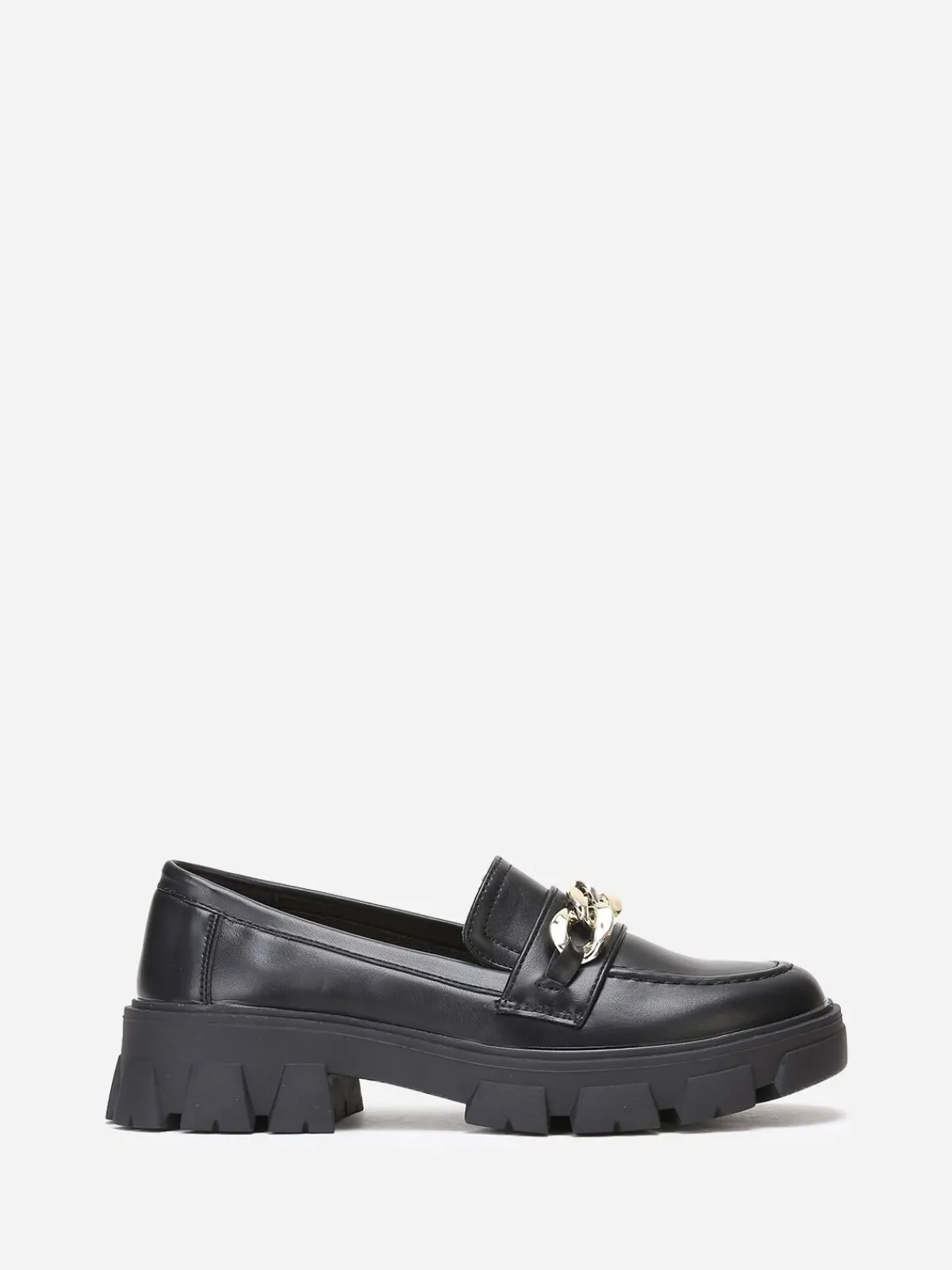 Hot La Modeuse Mocassins crantés à maillons oversize Noir