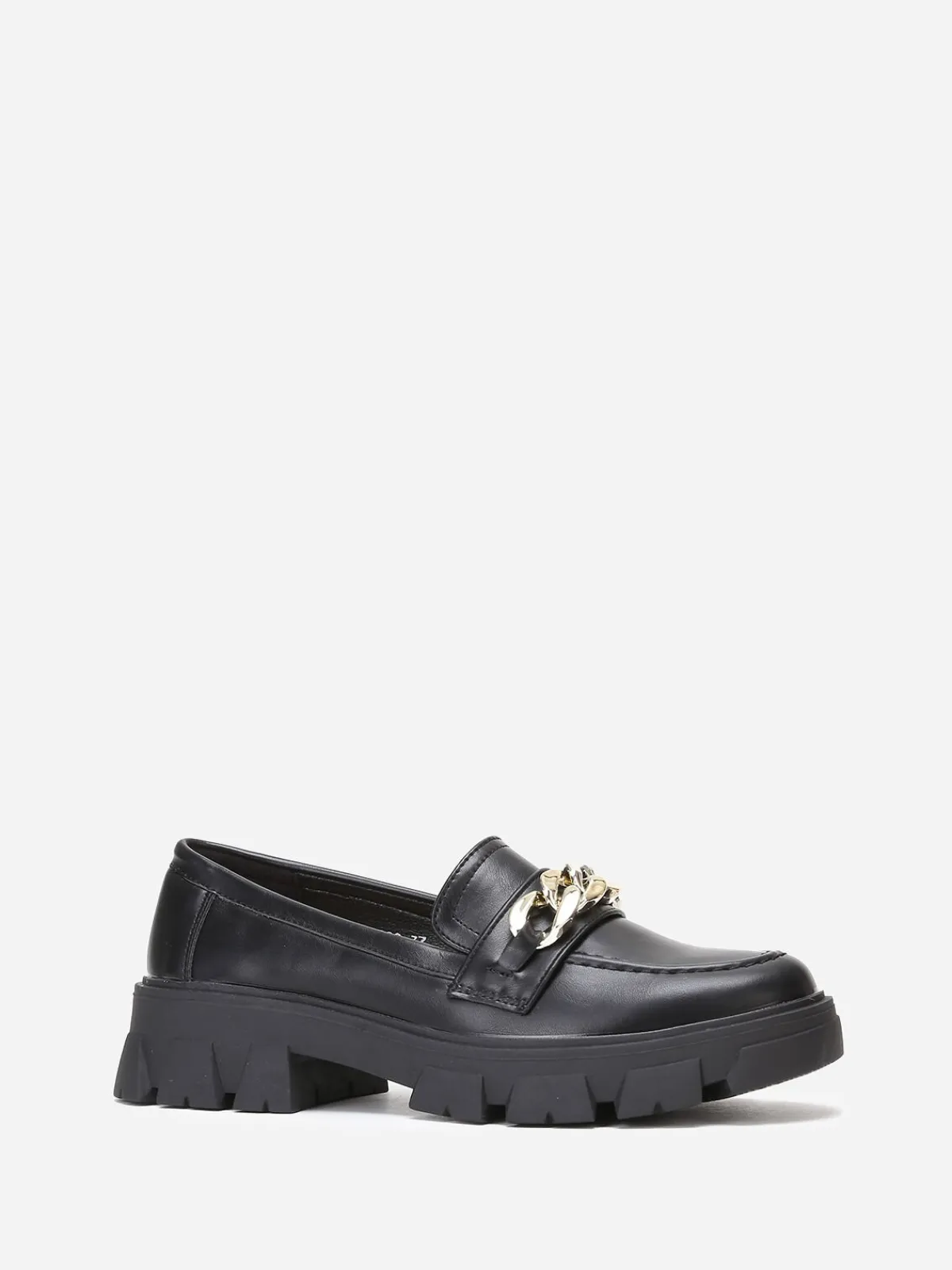 Hot La Modeuse Mocassins crantés à maillons oversize Noir