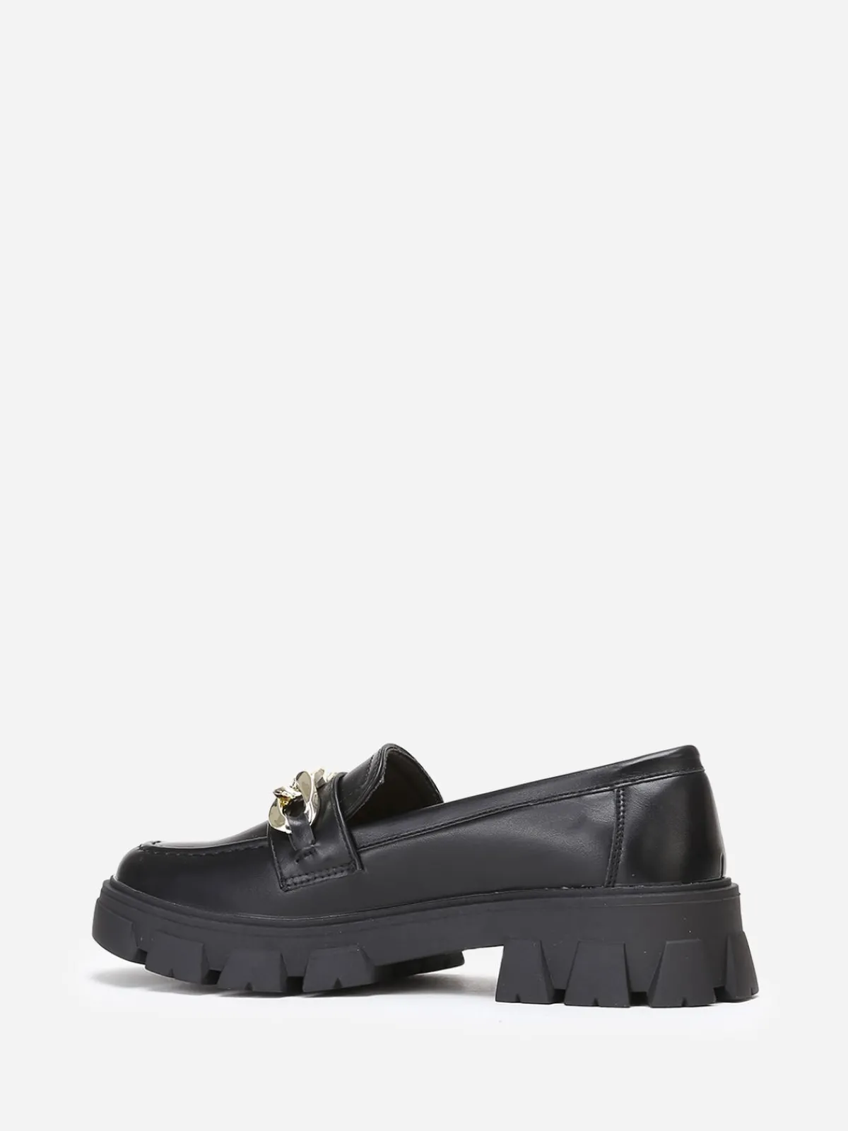 Hot La Modeuse Mocassins crantés à maillons oversize Noir