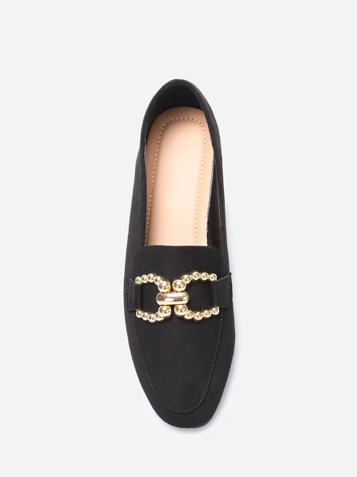 Sale La Modeuse Mocassins en suédine à détail boucle Noir