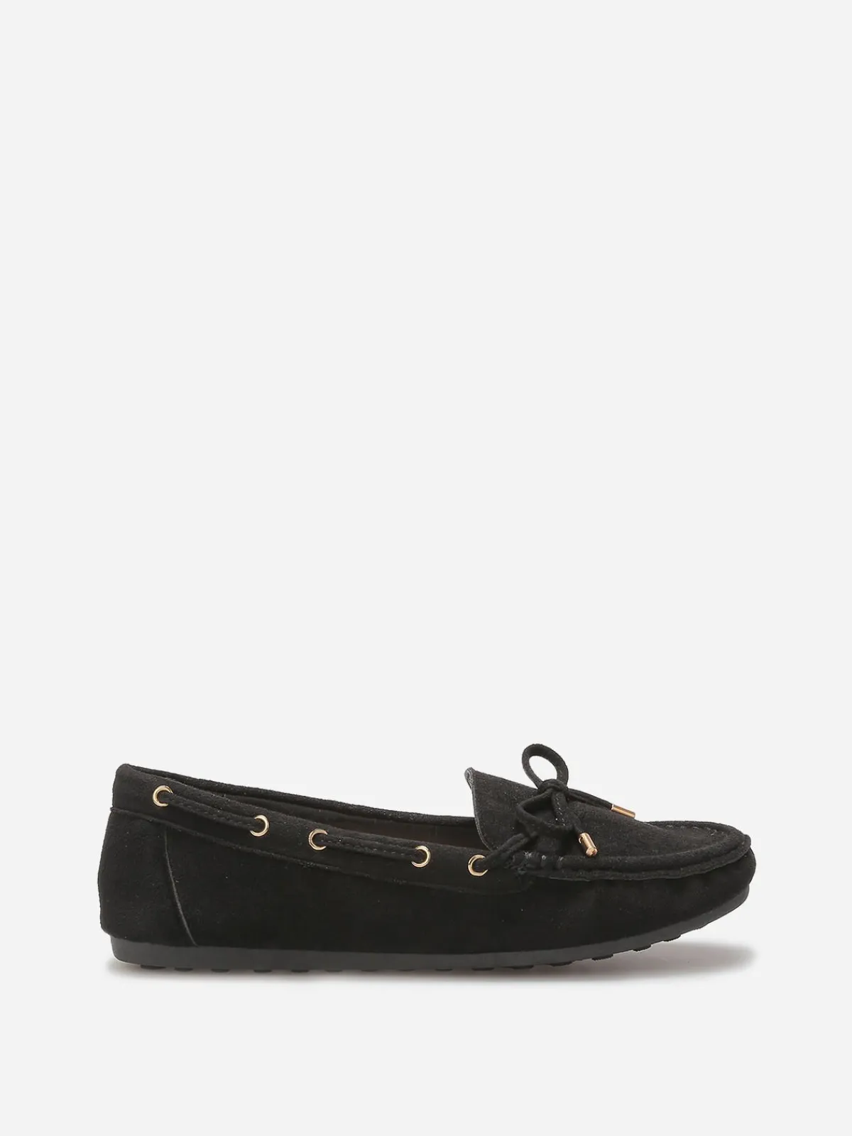 Hot La Modeuse Mocassins en suédine à n艙ud Noir