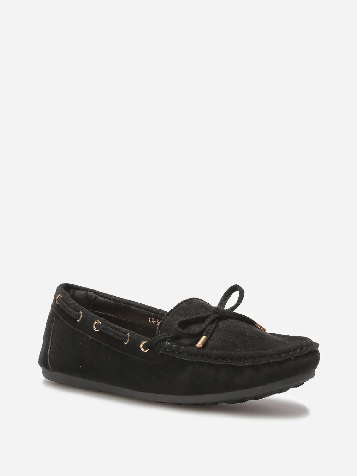 Hot La Modeuse Mocassins en suédine à n艙ud Noir