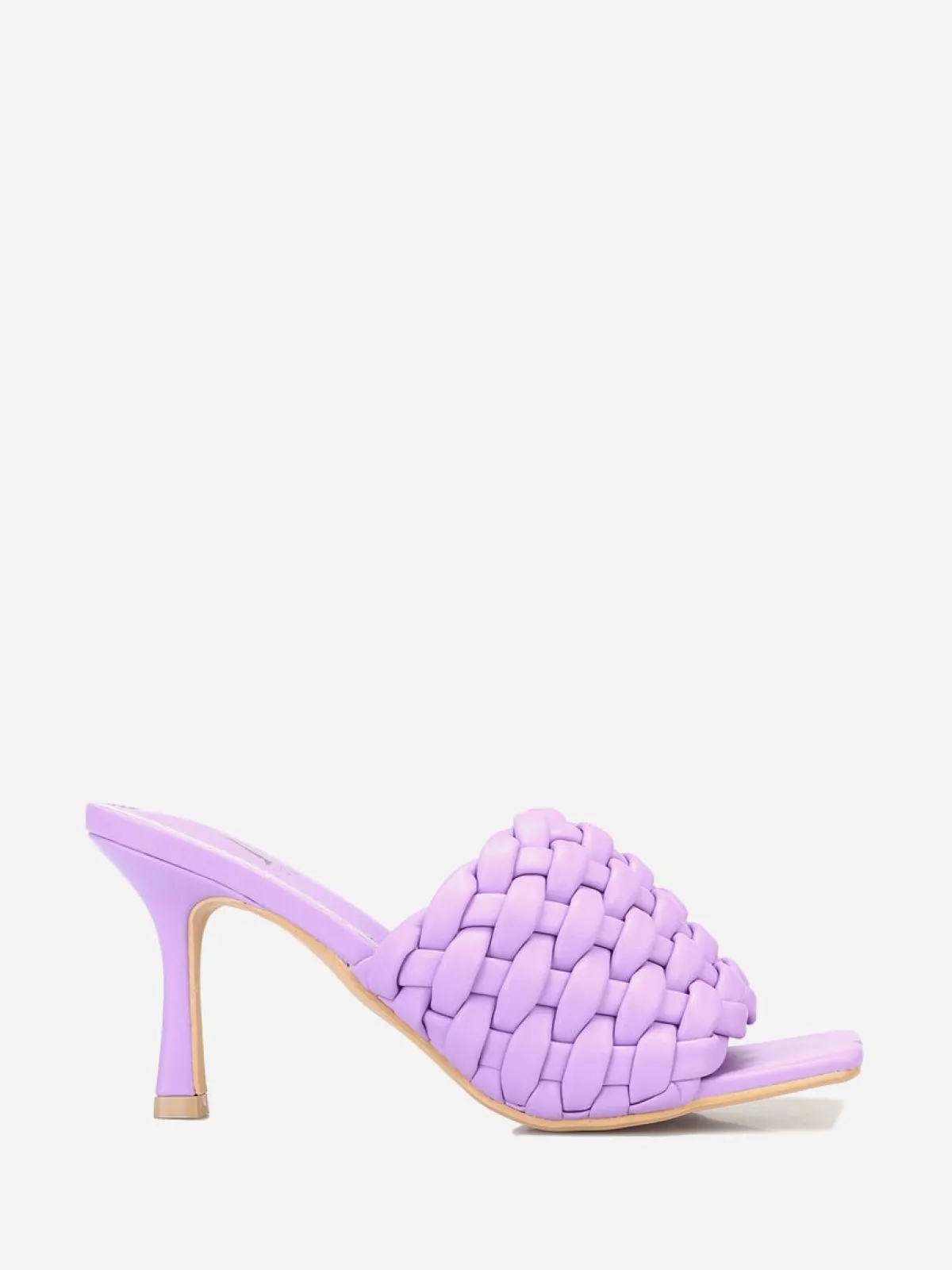 Online La Modeuse Mules à bride effet tressé Violet
