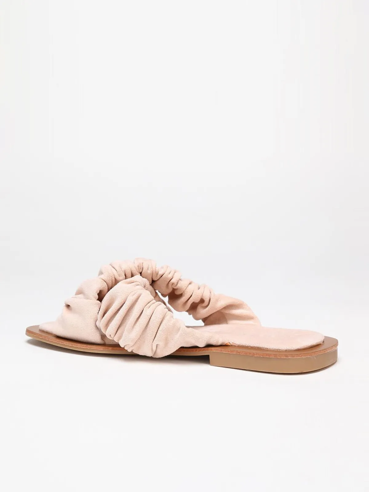 Hot La Modeuse Mules à brides smockée en suédine Rose