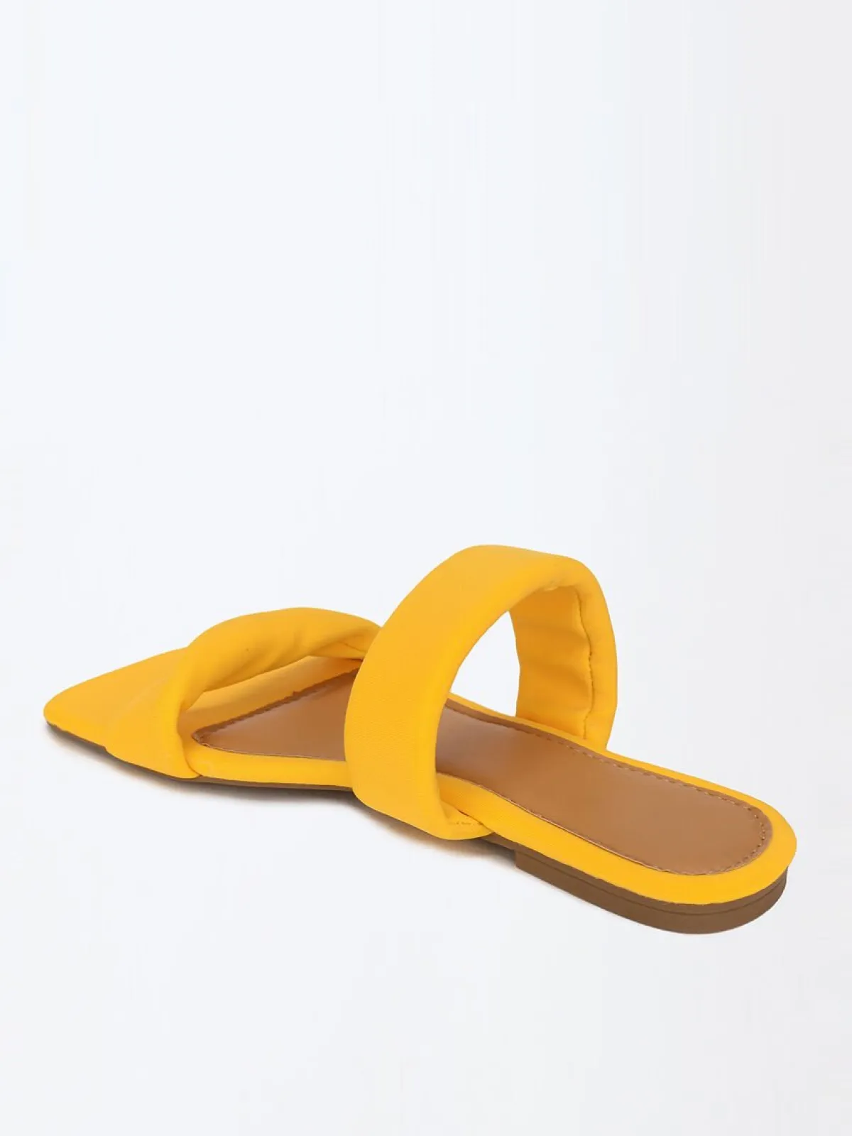 La Modeuse Mules à double brides Jaune